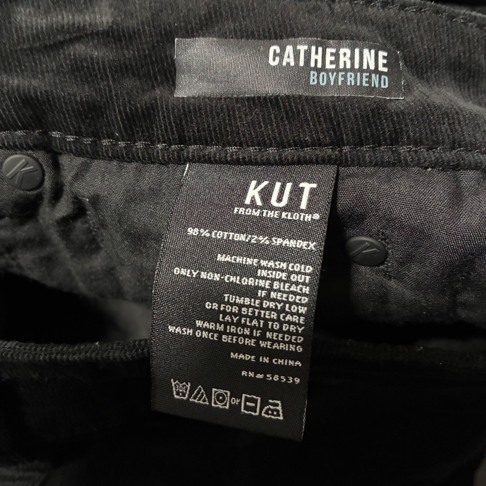 KUT From the Kloth Catherine Boyfriend Corduroy‎ Pants Women Size 18 - Picture 3 of 9